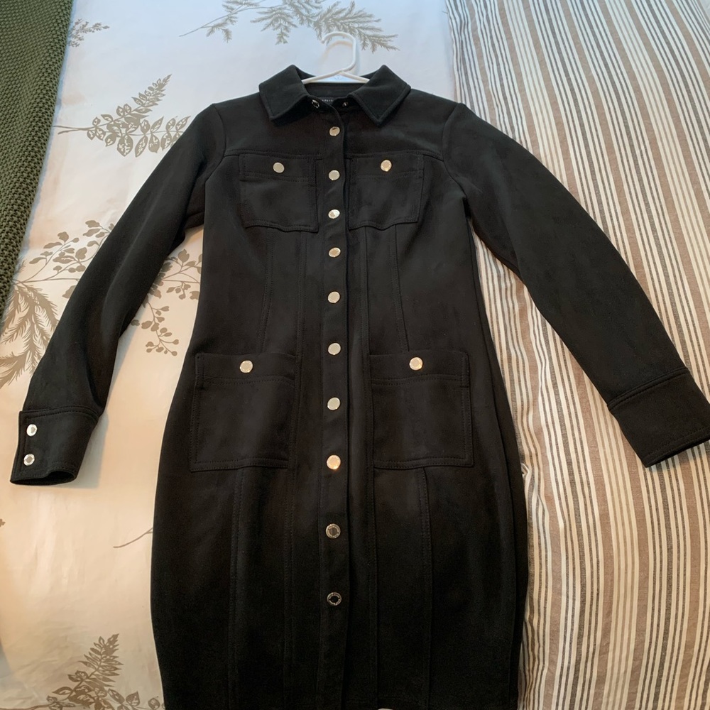 WHBM black suede jacket